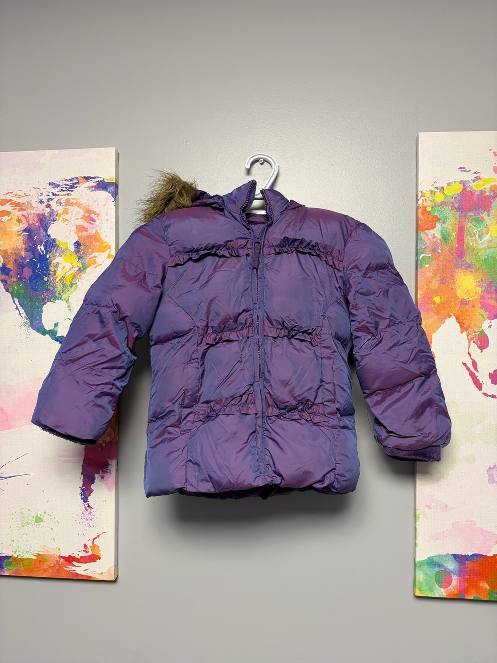 Kids size 6x Arizona Jean Company Purple Kids Puffer Jacket
